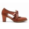 Chelsea Crew Tan Leather Bow Oxford Heels