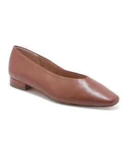 Chelsea Crew Tan Leather Slick Flats