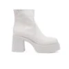 Chelsea Crew White Leather Platform Vanson Boots