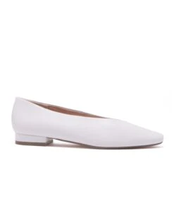 Chelsea Crew White Leather Slick Flats -Pleaser Clothing Store chelsea crew white leather slick flats 567506