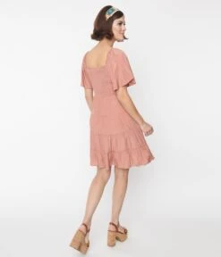 Clay Red Tiered Mini Dress -Pleaser Clothing Store clay red tiered mini dress 548930