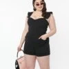 Collectif Plus Size Black Lisa Romper