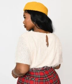 Cream Distressed Knit Top -Pleaser Clothing Store cream distressed knit top 837518