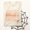 Cream Spooky AF Fitted Graphic Tee