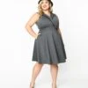 Dark Heather Grey Swing Dress