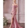 Cinderella Divine Dusty Rose Regal Off Shoulder Bridesmaid Dress
