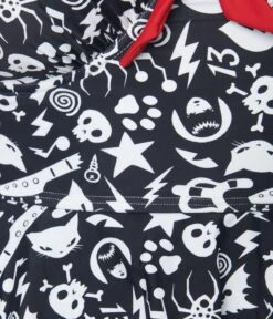 Emily The Strange X Unique Vintage Plus Size Black & White Tankini Swim Top -Pleaser Clothing Store emily the strange x unique vintage plus size black white tankini swim top 703572