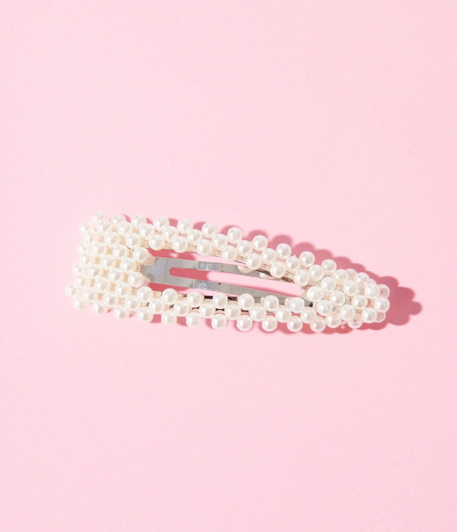 Faux Pearl Triangle Barrette 3 Faux Pearl Triangle Barrette - Image 3