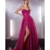 Cinderella Divine Fuchsia Glitter Corset Prom Ball Gown