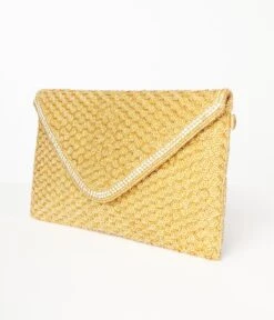Gold Beaded Evening Envelope Clutch -Pleaser Clothing Store gold beaded evening envelope clutch 529858