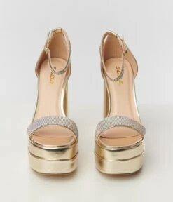Gold Metallic Platform Heels -Pleaser Clothing Store gold metallic platform heels 482855