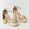 Gold Metallic Platform Heels