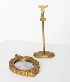 Gold Oval Baroque Standing Frame -Pleaser Clothing Store gold oval baroque standing frame 524794