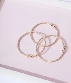 Gold Rope Stack Bracelets