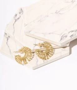 Gold & Silver Rhinestone Sandy Hoops