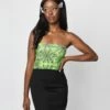 Green Black Widow Tube Top