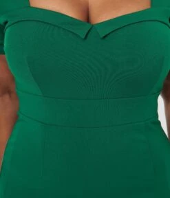 Green Doris Pencil Dress -Pleaser Clothing Store green doris pencil dress 134262