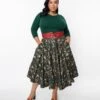 Green Woodland Creatures Swing Skirt