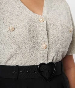 Grey Tweed Cardigan -Pleaser Clothing Store grey tweed cardigan 732333