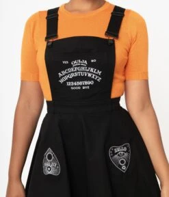 Hell Bunny Black Samara Pinafore Dress 8 Hell Bunny Black Samara Pinafore Dress -Pleaser Clothing Store hell bunny black samara pinafore dress 222049