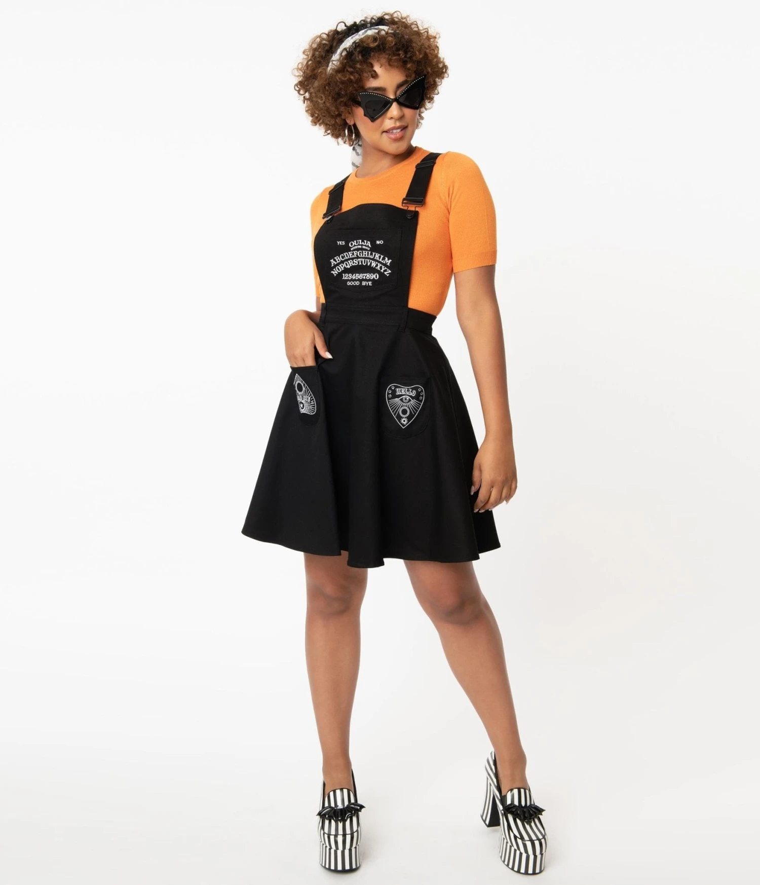 Hell Bunny Black Samara Pinafore Dress 1 Hell Bunny Black Samara Pinafore Dress