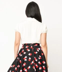 Hell Bunny Ivory Molly Blouse -Pleaser Clothing Store hell bunny ivory molly blouse 630270