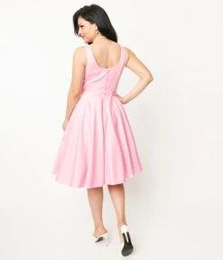 Hell Bunny Pink Heidi Swing Dress -Pleaser Clothing Store hell bunny pink heidi swing dress 220255
