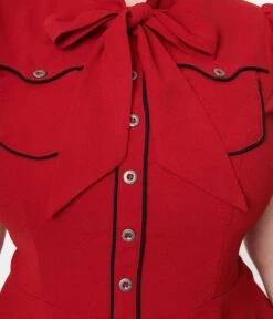 Hell Bunny Red Millie Fit & Flare Dress -Pleaser Clothing Store hell bunny red millie fit flare dress 120302