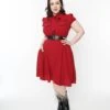 Hell Bunny Red Millie Fit & Flare Dress