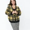 Hell Bunny Yellow & Black Plaid Cardigan