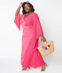 Hot Pink Lace Maxi Dress -Pleaser Clothing Store hot pink lace maxi dress 330610