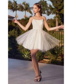 Cinderella Divine Ivory Beaded Teacup Homecoming Dress