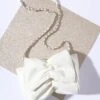 Ivory Bow Tie Crossbody Purse