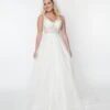 Ivory Floral Lace & Tulle Wedding Ball Gown