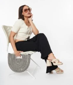 Ivory Scallop Lace Knit Crop Top -Pleaser Clothing Store ivory scallop lace knit crop top 292134