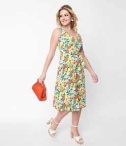 Ivory Wild Garden Swing Dress -Pleaser Clothing Store ivory wild garden swing dress 277165