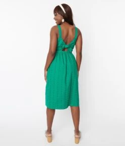 Kelly Green Eyelet Button Up Sundress -Pleaser Clothing Store kelly green eyelet button up sundress 606669