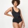 Kingdom & State 1950s Black Belted One Piece Swimsuit
