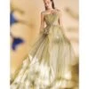 Cinderella Divine Light Green Dancing Butterflies Tulle Bridesmaid Ball Gown