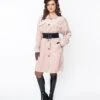 Light Pink Corduroy Long Jacket