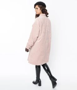 Light Pink Corduroy Long Jacket -Pleaser Clothing Store light pink corduroy long jacket 495995