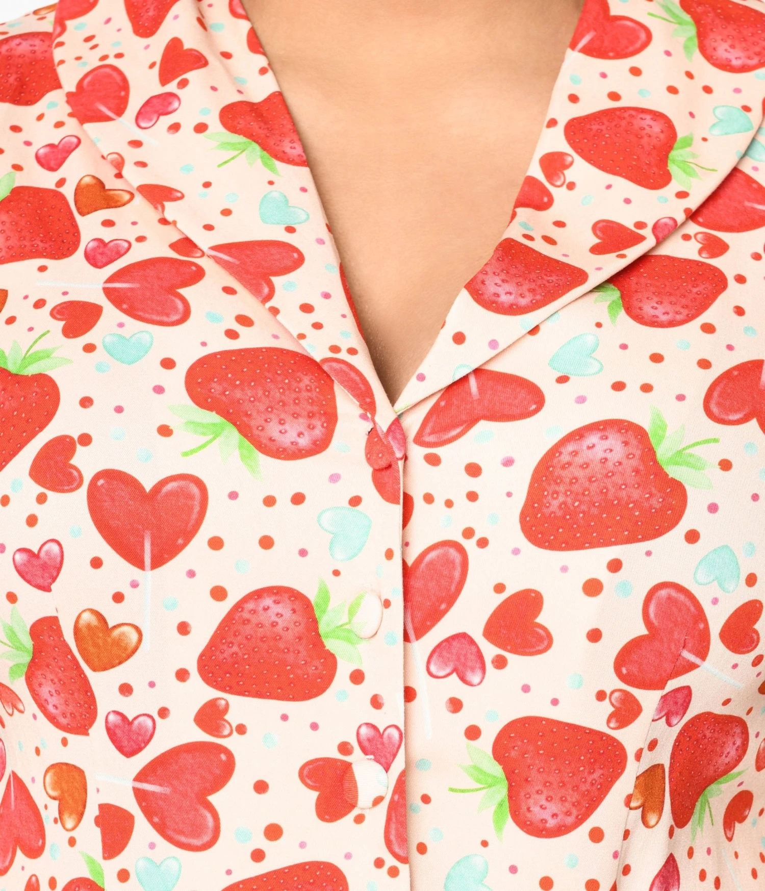 Light Pink Strawberry Love Swing Dress 2 Light Pink Strawberry Love Swing Dress - Image 2