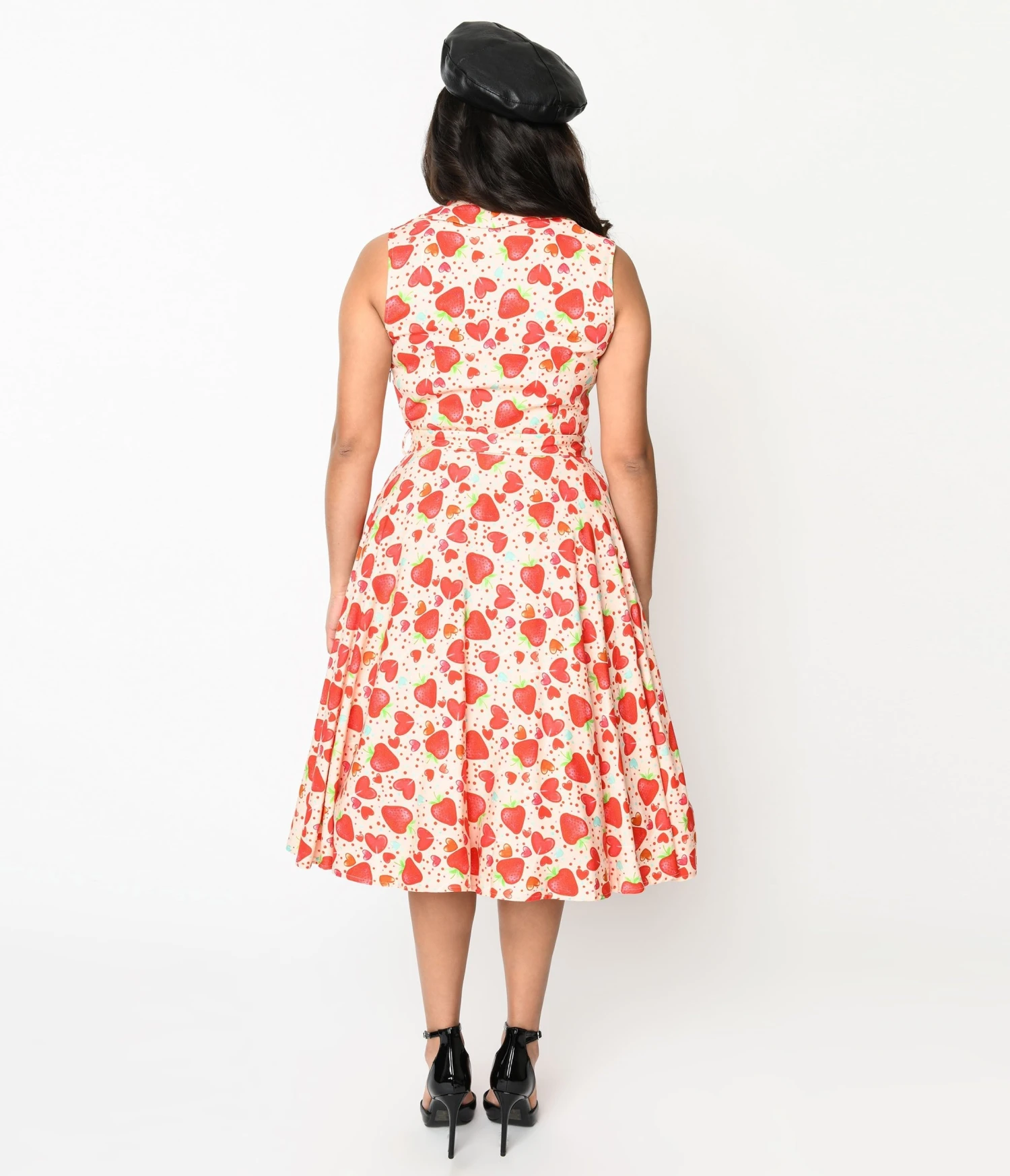 Light Pink Strawberry Love Swing Dress 3 Light Pink Strawberry Love Swing Dress - Image 3