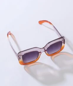 Lilac & Amber Ombre Square Sunglasses -Pleaser Clothing Store lilac amber ombre square sunglasses 349480
