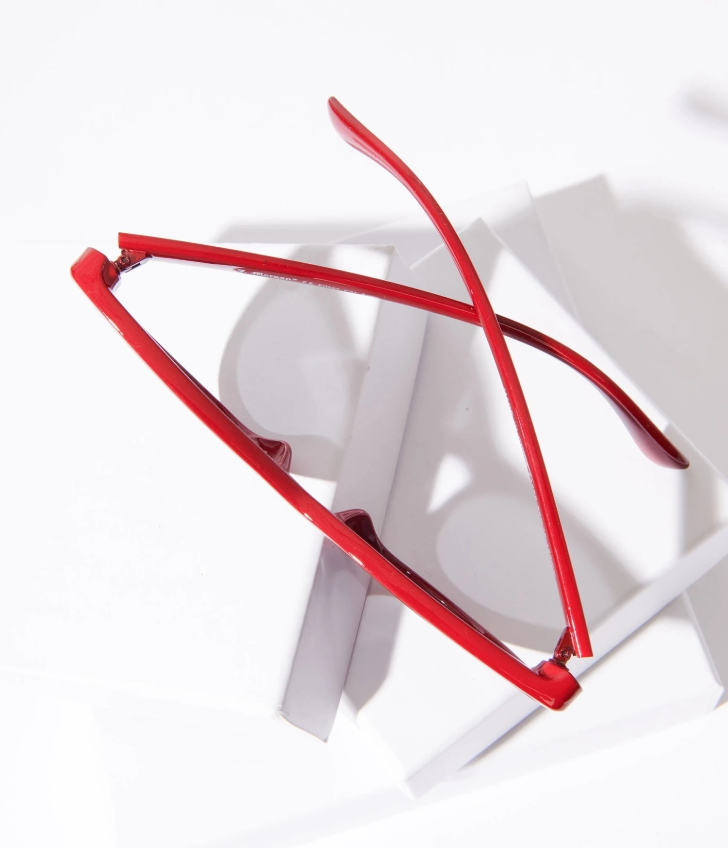 Lipstick Red & Black Tint Cat Eye Sunglasses 3 Lipstick Red & Black Tint Cat Eye Sunglasses - Image 3