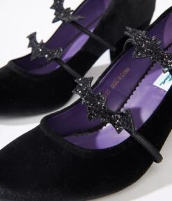 Lulu Hun Black Dorcas Bats Heels -Pleaser Clothing Store lulu hun black dorcas bats heels 510668