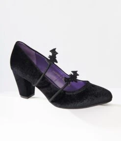 Lulu Hun Black Dorcas Bats Heels -Pleaser Clothing Store lulu hun black dorcas bats heels 918403