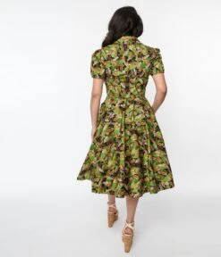 Magnolia Place Black Jungle Mona Swing Dress 8 Magnolia Place Black Jungle Mona Swing Dress -Pleaser Clothing Store magnolia place black jungle mona swing dress 136201