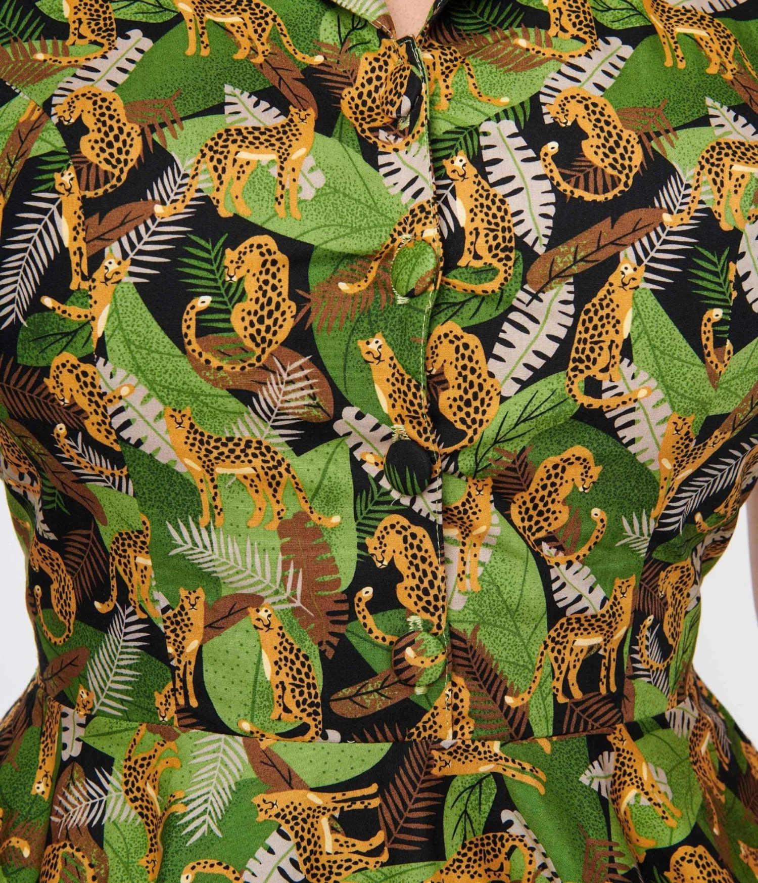 Magnolia Place Black Jungle Mona Swing Dress 2 Magnolia Place Black Jungle Mona Swing Dress - Image 2