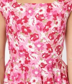 Magnolia Place Pink Floral Anna Swing Dress 8 Magnolia Place Pink Floral Anna Swing Dress -Pleaser Clothing Store magnolia place pink floral anna swing dress 564041